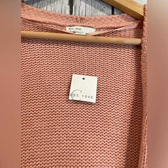 Est 1946 Pink Swiss Dot Open Front Cardigan Size Medium - Picture 4 of 9